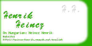 henrik heincz business card